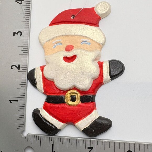 Vintage Santa Claus Christmas Tree Ornament Hand Painted Jolly Old St Nick - Picture 3 of 6